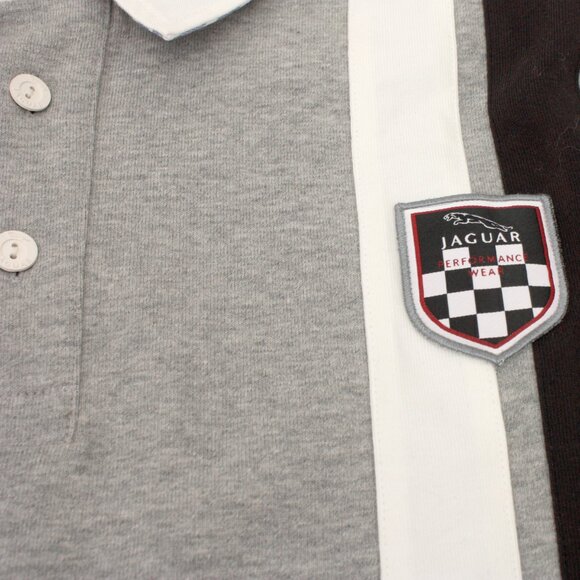 Jaguar Men's Long Sleeve Polo Shirt Flag Logo Embroidery XL - Picture 10 of 11